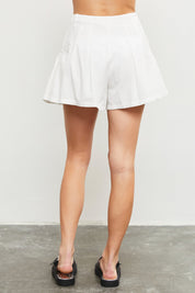 White Flare Shorts