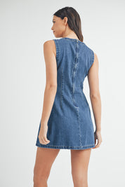 Denim Round Neck Dress