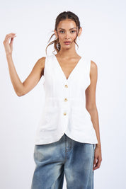 White Vest Top