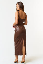 Chocolate Pu Dress