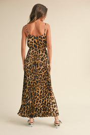 Leopard Pleated Dress