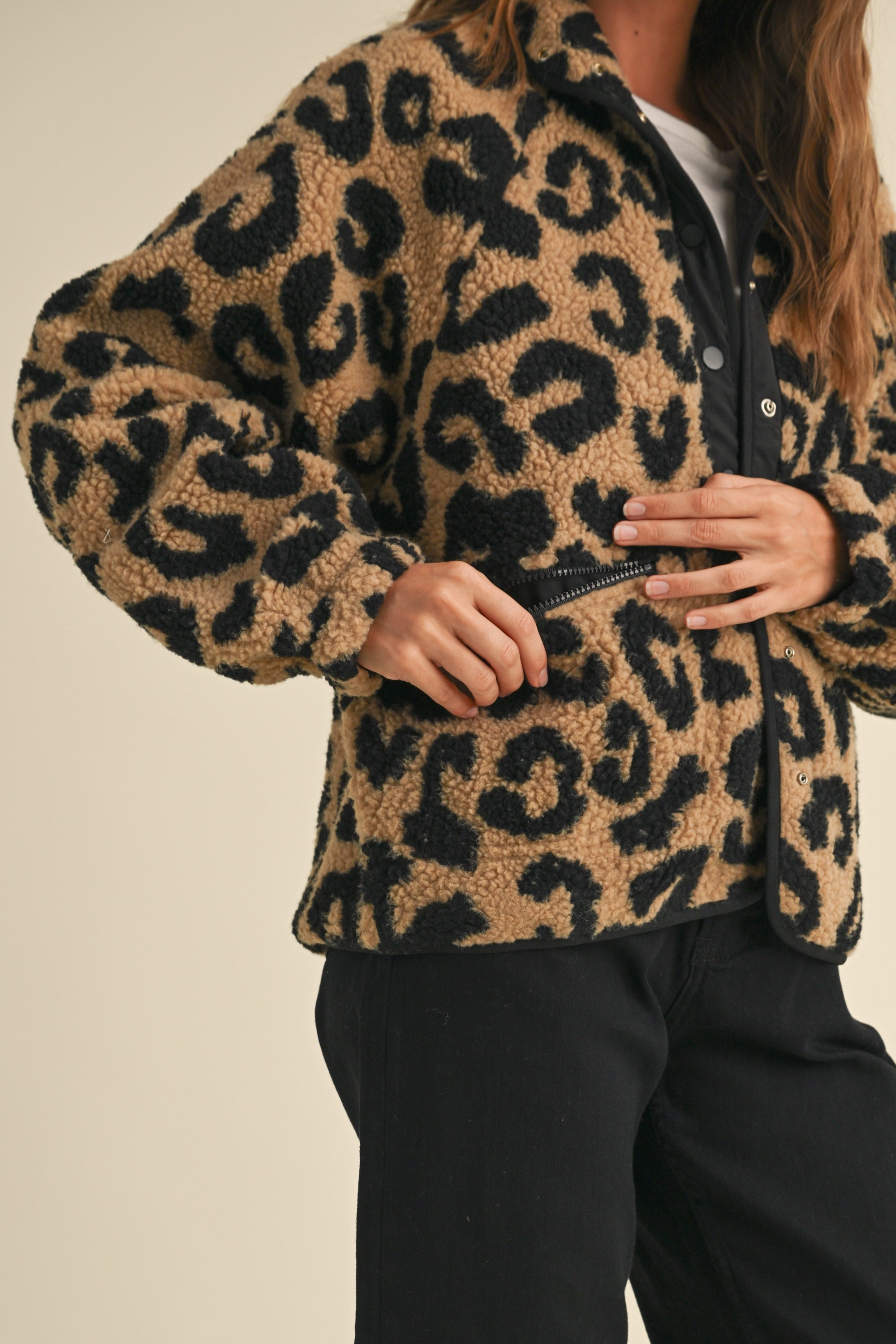 Leopard Cherpa Jacket