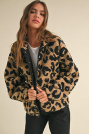 Leopard Cherpa Jacket