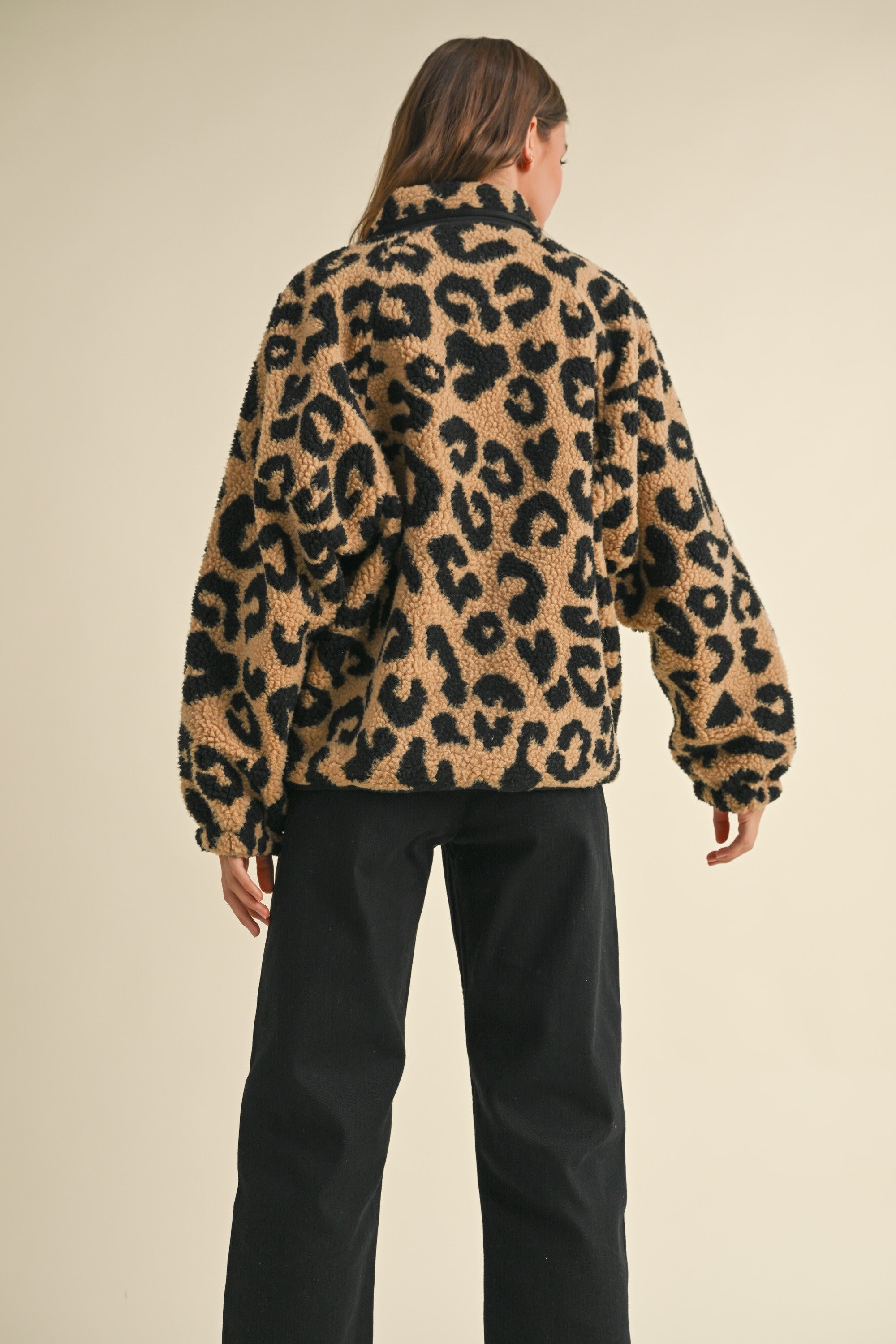 Leopard Cherpa Jacket