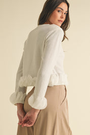 Ruffle Trim Top