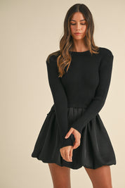 Combination Sweater Dress