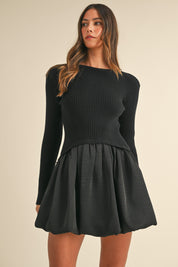 Combination Sweater Dress