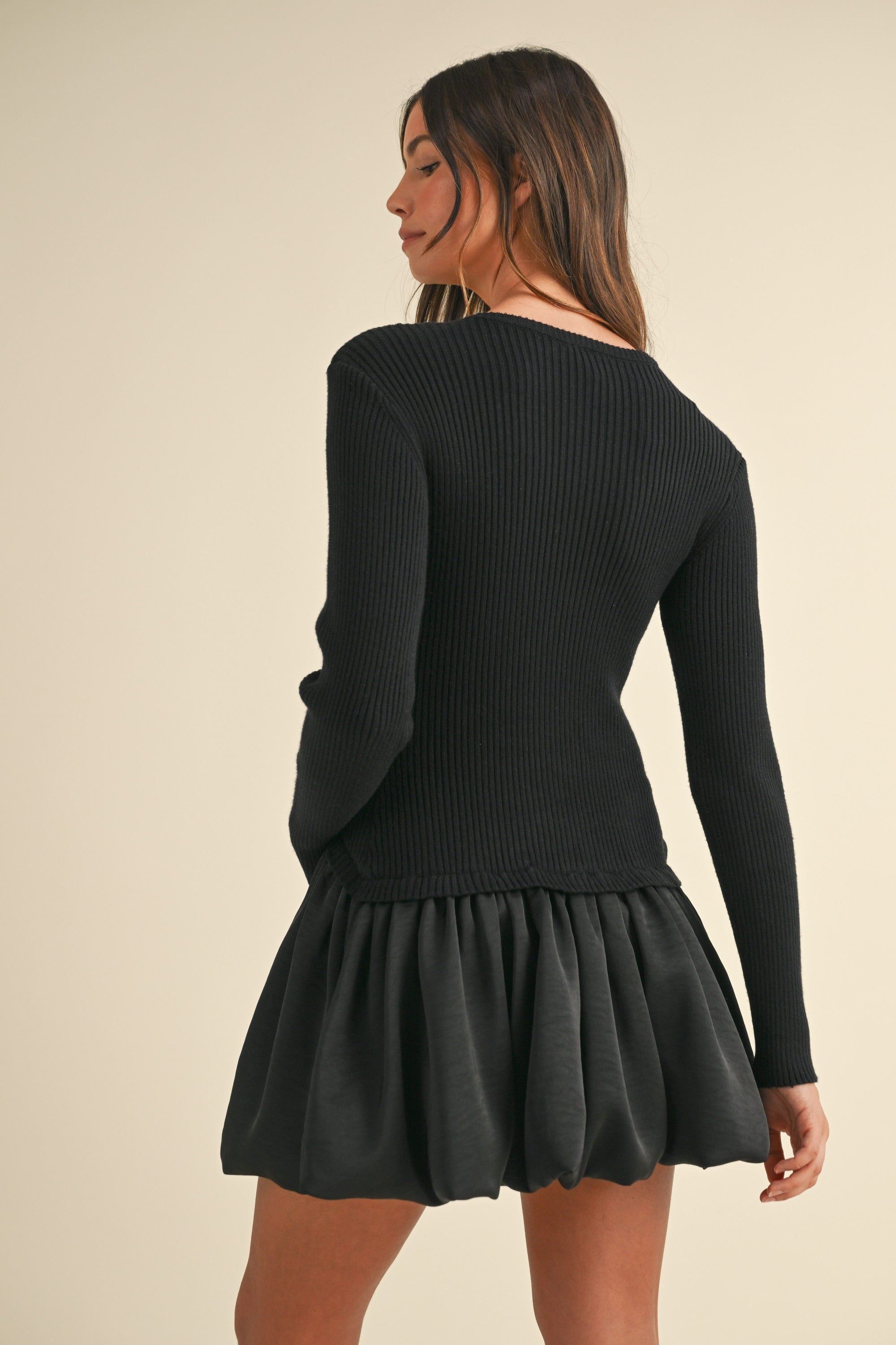 Combination Sweater Dress