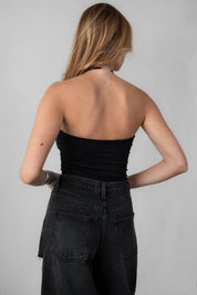 Black Strapless Bodysuit