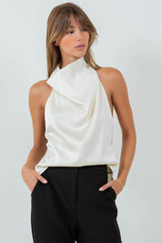 Ivory Bow Back Top