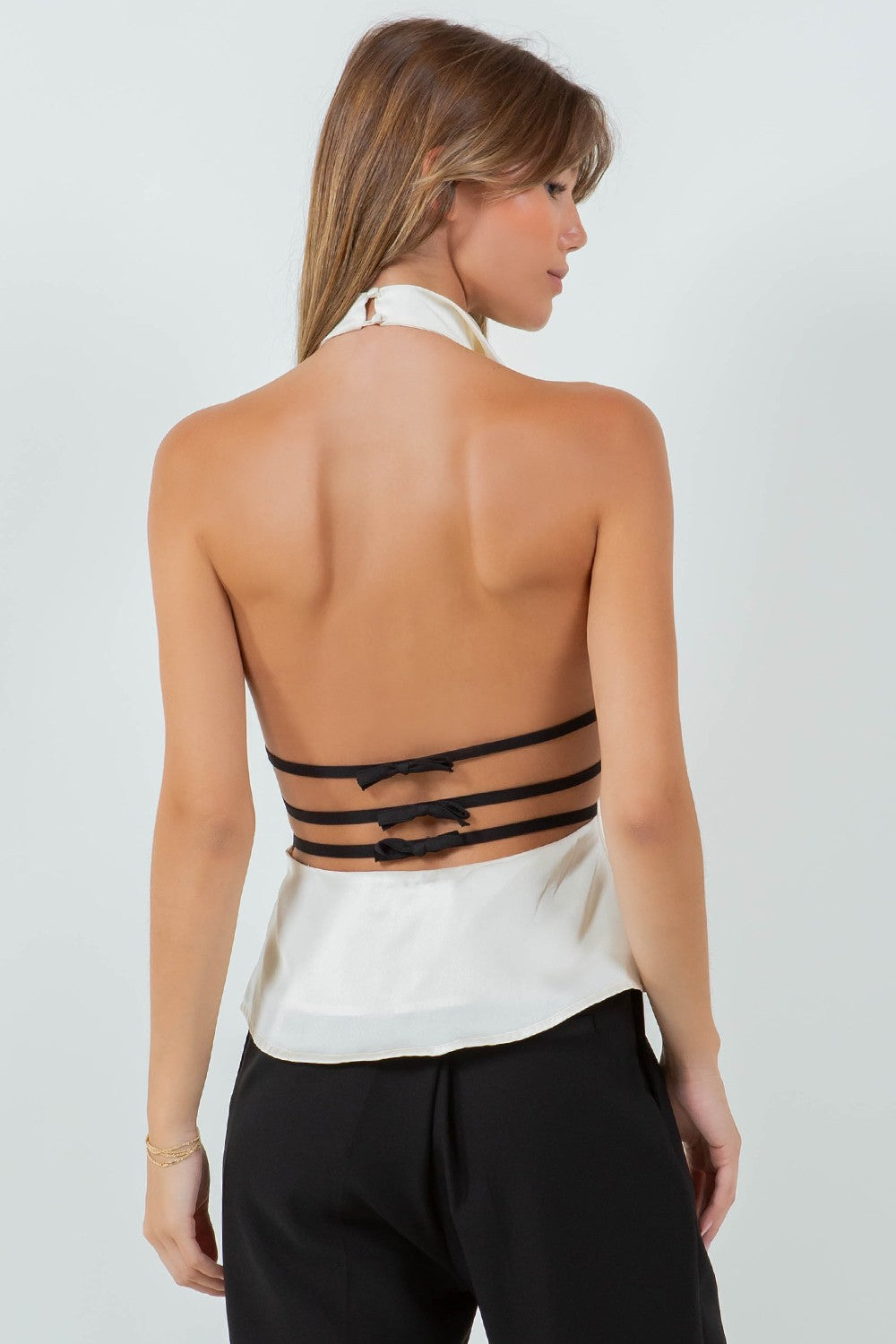 Ivory Bow Back Top