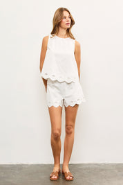 Scallop Sleeveless Top