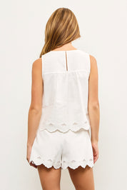 Scallop Sleeveless Top