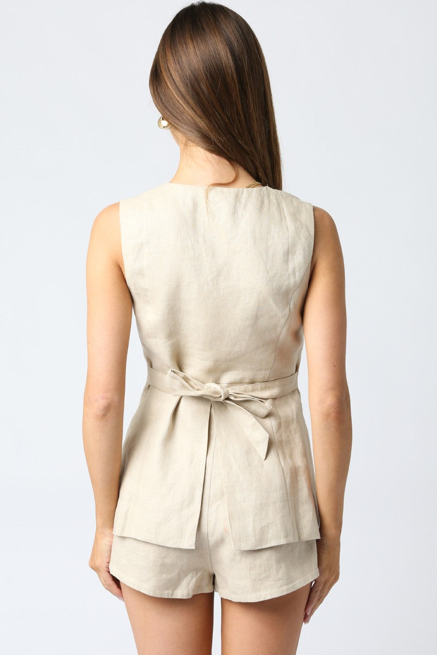 Linen Vest Top