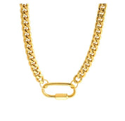 Gold Carabiner Necklace