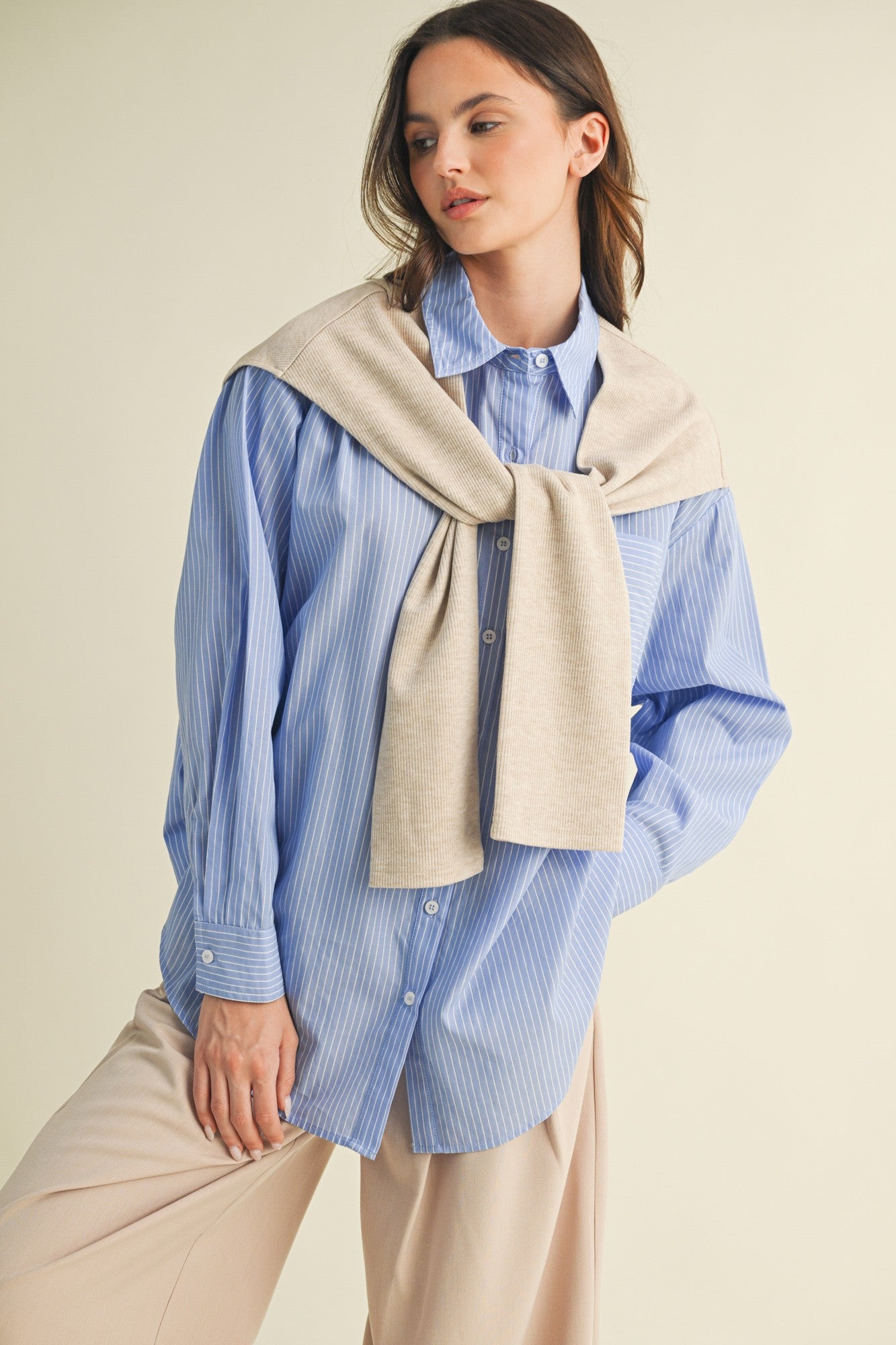 Layered Button Down Top