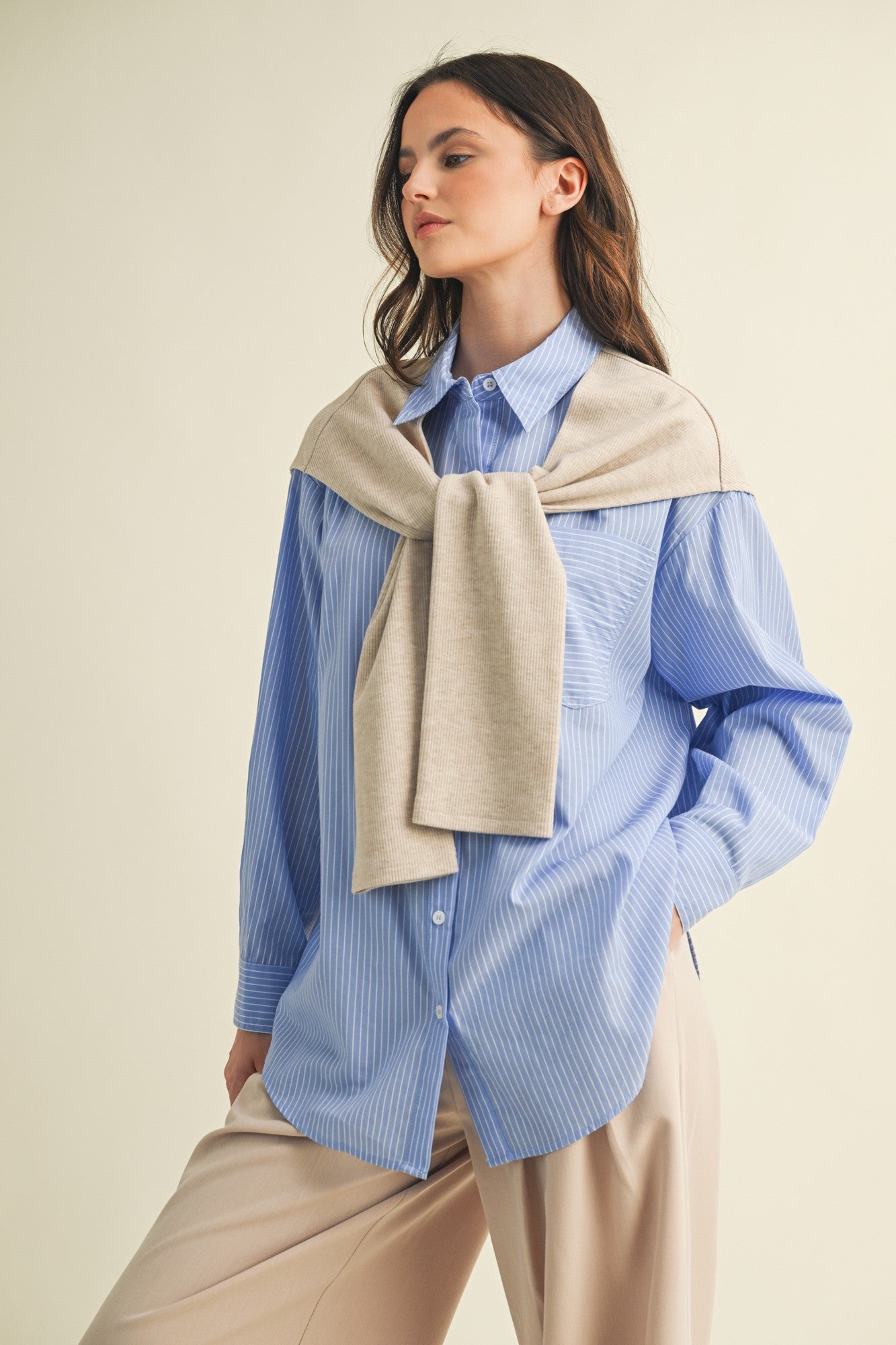 Layered Button Down Top