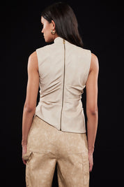 Distressed Leather Top