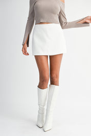 White Skort