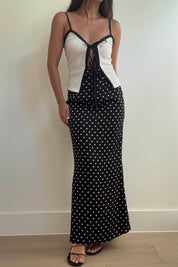 Polka Maxi Skirt