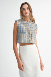 Tweed Vest Top