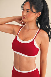 Cherry Contrast Sportsbra