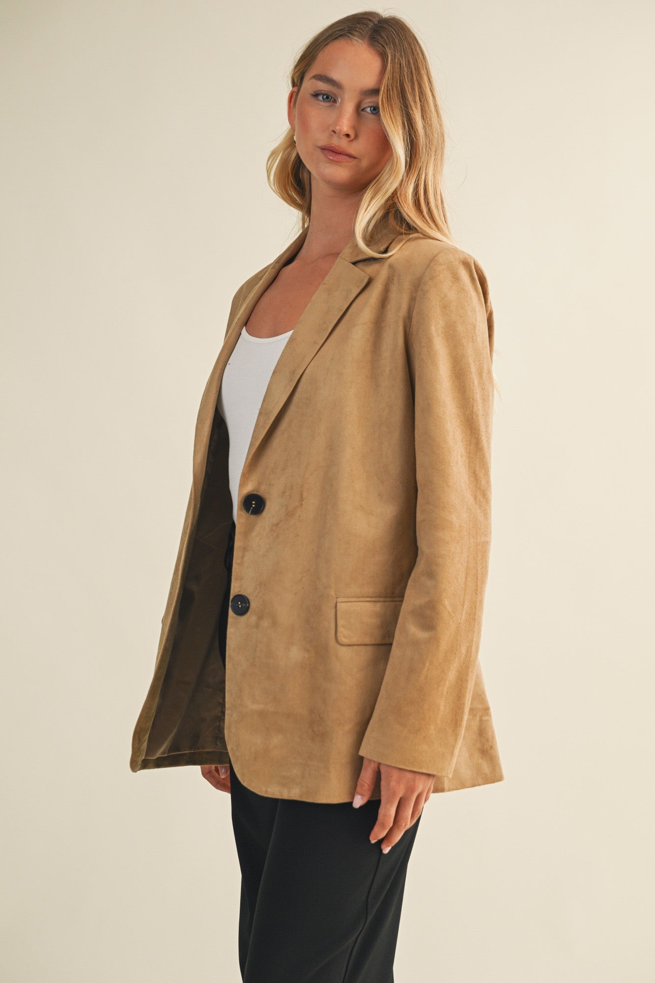 Taupe Suede Blazer