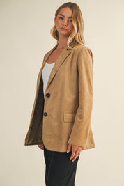 Taupe Suede Blazer