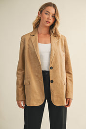 Taupe Suede Blazer