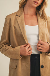 Taupe Suede Blazer