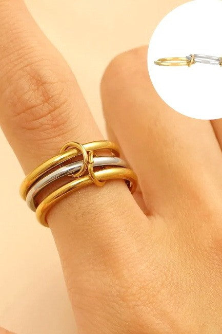 Two Tone Band Rings