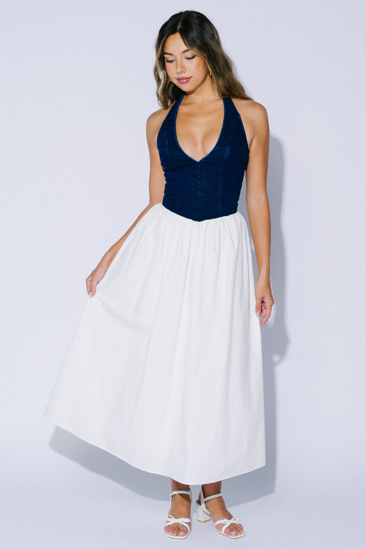 Denim Halter Dress