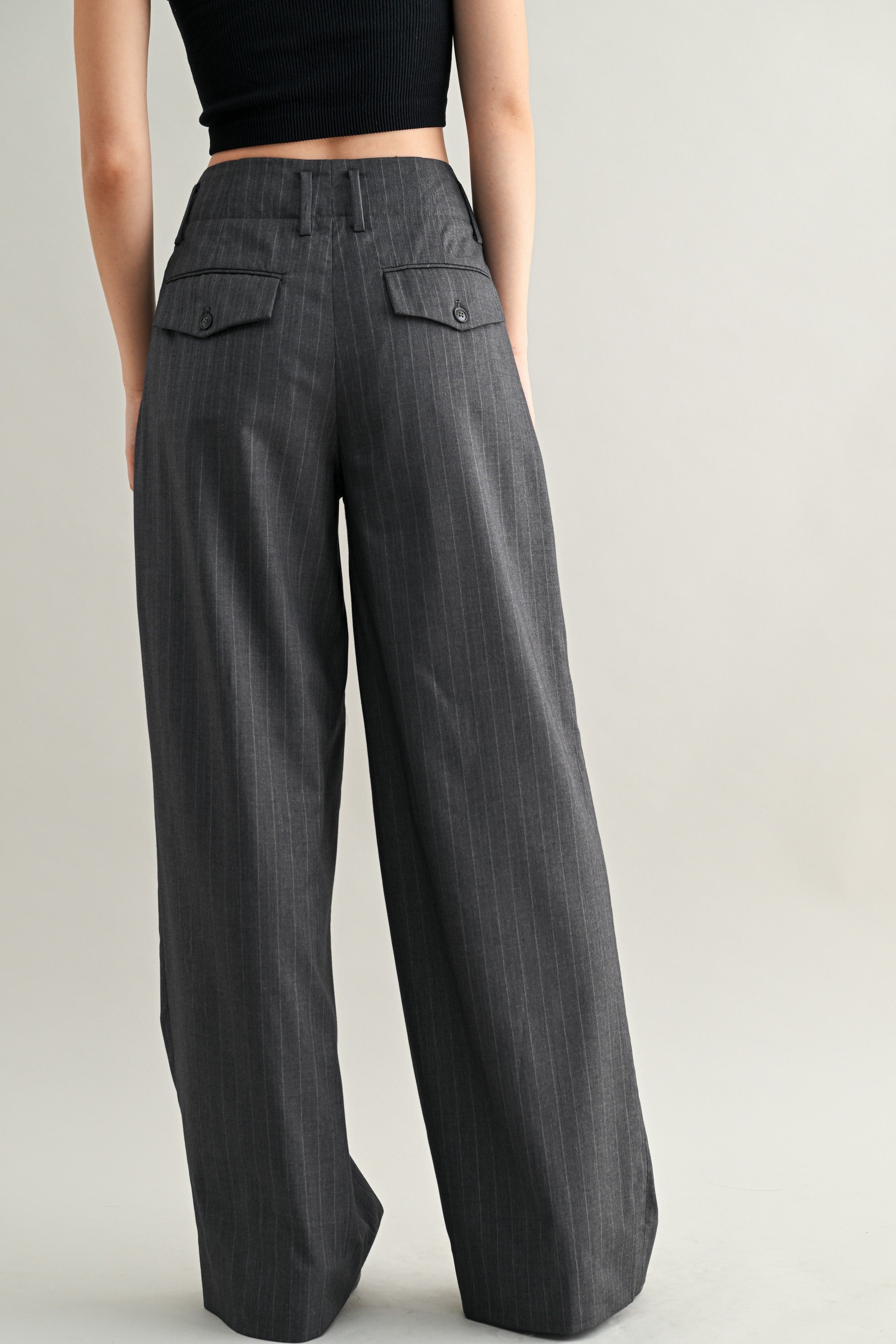 Pin Stripe Charcoal Pants