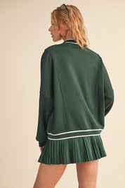 Green Cardigan Set