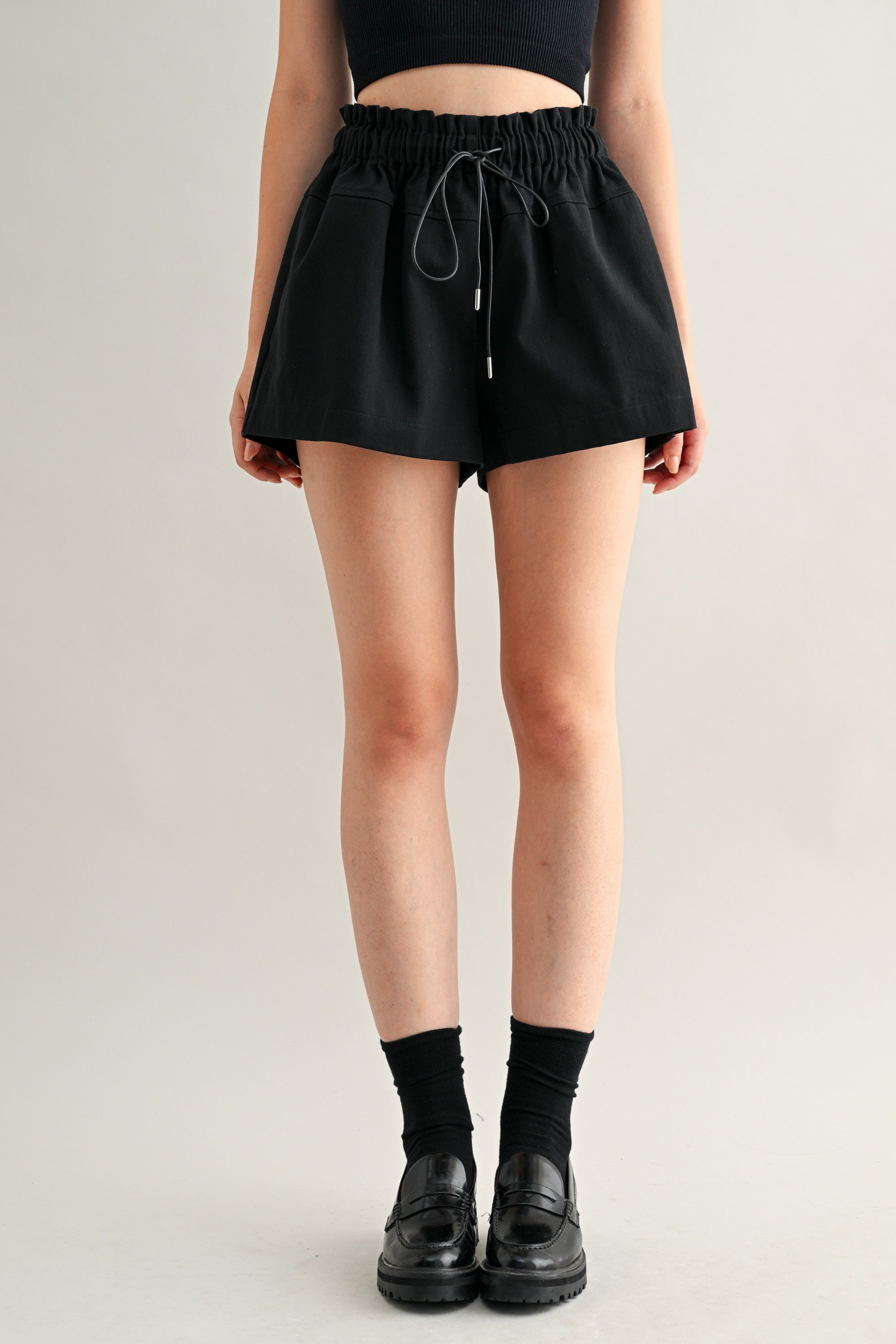 Black Drawstring Shorts