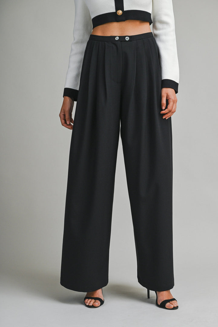 Pleated Wide Trouser