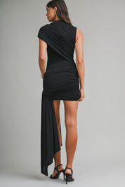 Black Gathered Dress