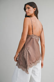 Mocha Lace Top