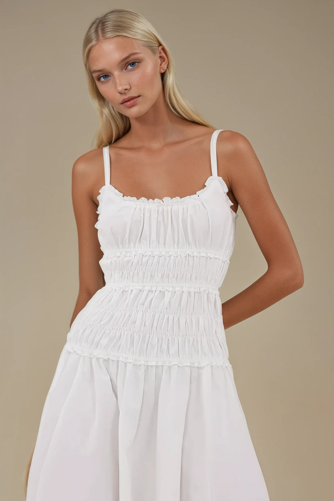 Smocked Cotton Dress