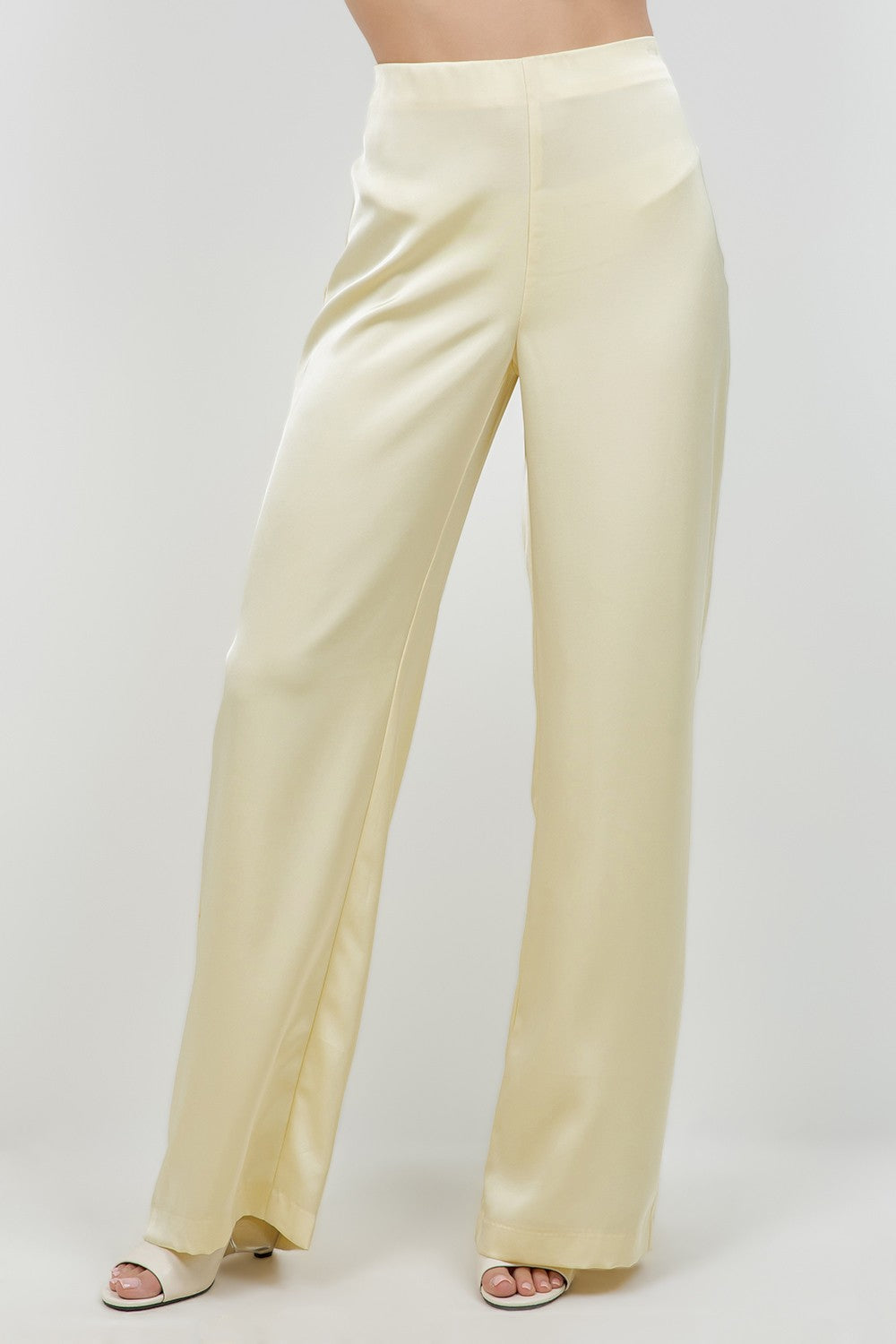Lemon Satin Pants