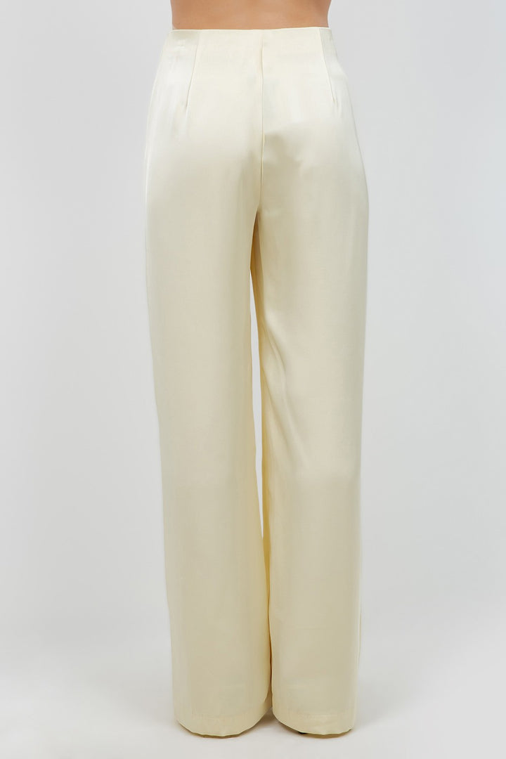 Lemon Satin Pants