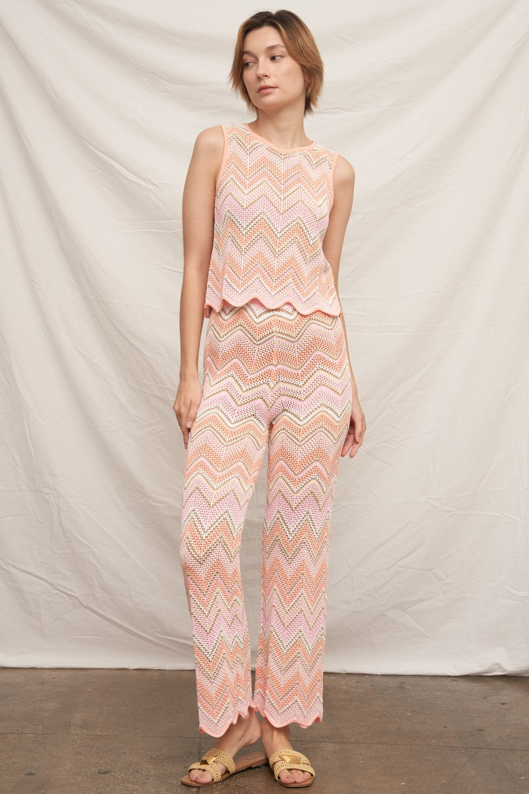Pink Knit Matching Set