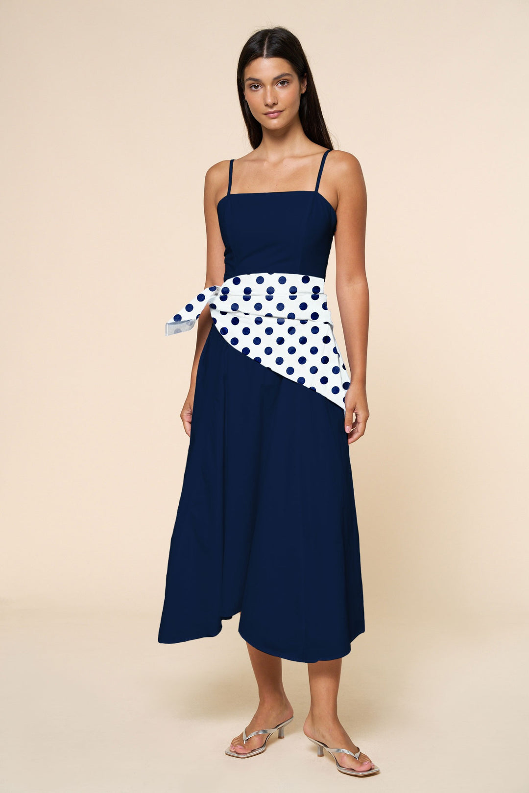 Polka Scarf Dress