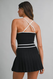 Black Tennis Active Romper