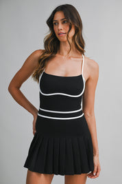 Black Tennis Active Romper