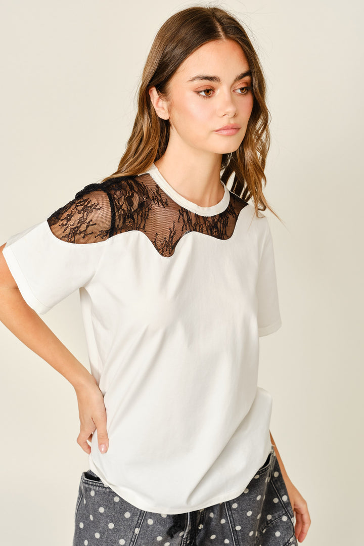 Lace Insert Top