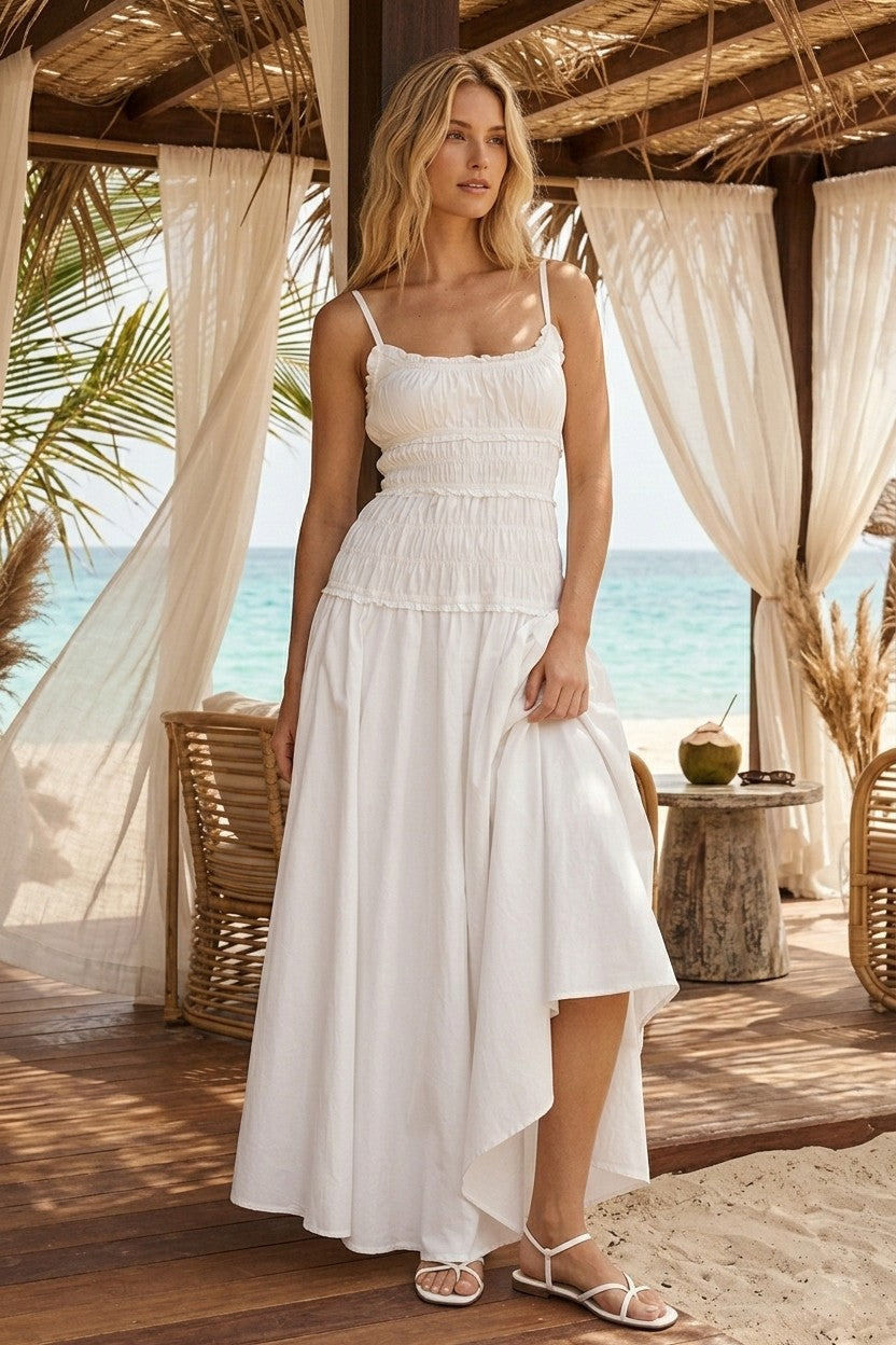 Smocked Cotton Dress