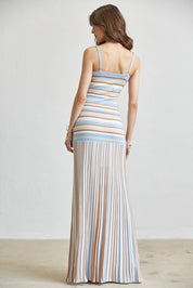 Contrast Lines Dress