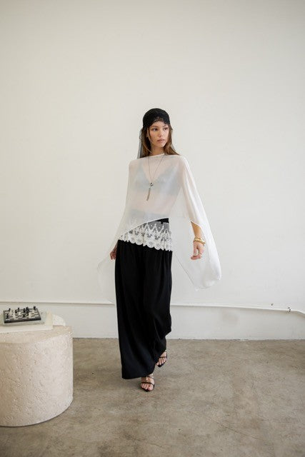 White Sheer Cape