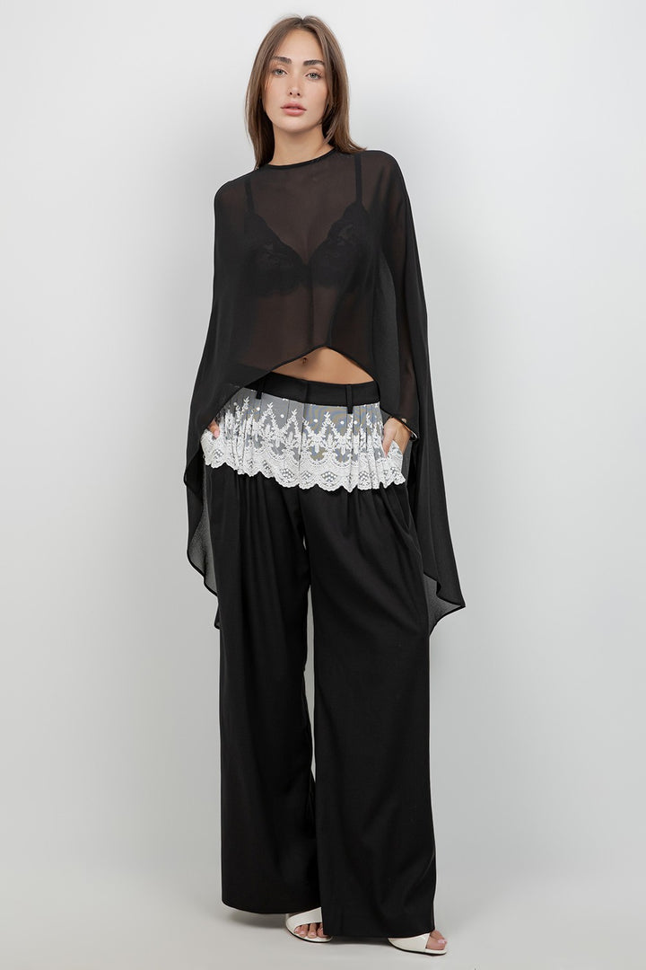 Lace Waist Pants